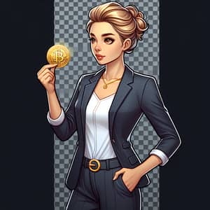 Animated Crypto Women | Modern Financial Technology