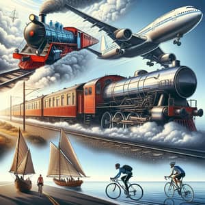 Diverse Themes of Transportation Illustrated