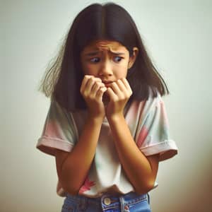 Young South Asian Girl Expressing Nervousness | Emotional Photography