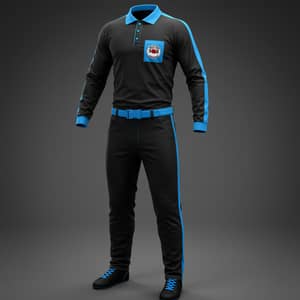 Black and Blue Boxing Uniform Design