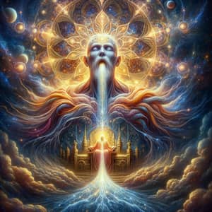 Celestial Divine Figure | Radiant Wisdom Symbolized