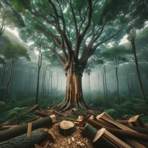 Acacia Tree in Lush Forest: Nature's Resilience & Human Intervention