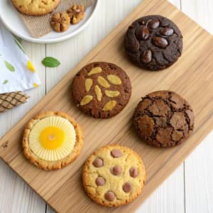 Delicious Flatlays of Chocolate Cookies and Tarts