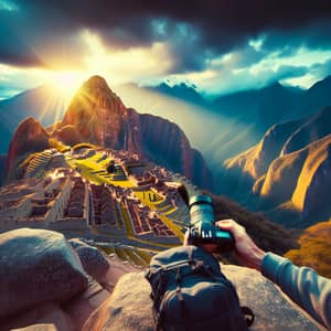 Exploring Machu Picchu at Sunset: Ancient Inca Ruins