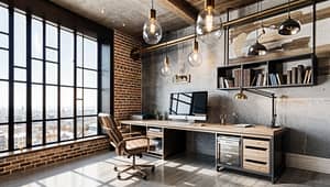 Stylish Industrial Study Room Ideas