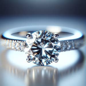 Stunning 1-Carat Diamond Engagement Ring Close-Up