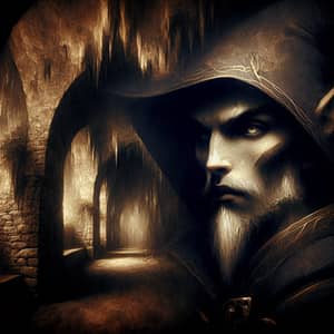 Mysterious Changeling Warlock: Dark Fantasy Art