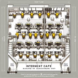 Professional Internet Cafe Floor Plan Renovation for Esports Team