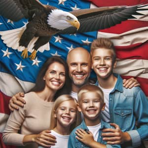 Happy Family & Freedom: American Spirit in Action