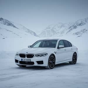 Stunning BMW M5: Black Interior, White Exterior