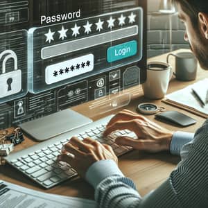 Secure Password-Based Authentication | Login Keyboard Image