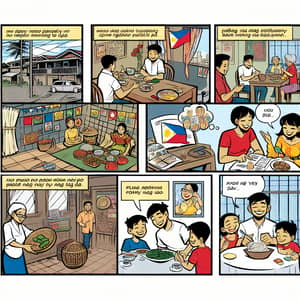 Filipino Daily Life Comic Strip: Traditions, Culture & Family Time