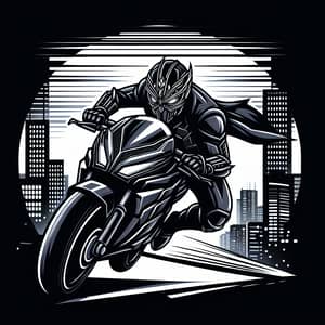 Masked Rider | Futuristic Character on Motorbike