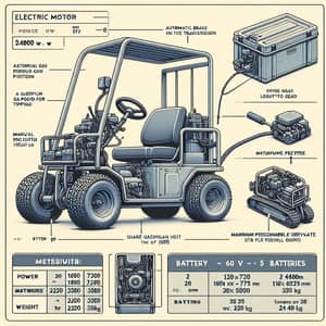 Electric Motor 2400W with 60V Battery Pack | Dimensions, Weight, Features