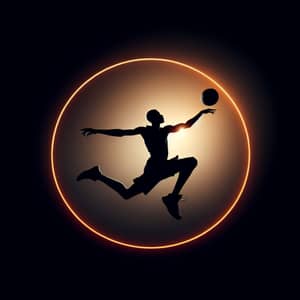 Elegant Mid-Air Basketball Player Silhouette | Sports Photography