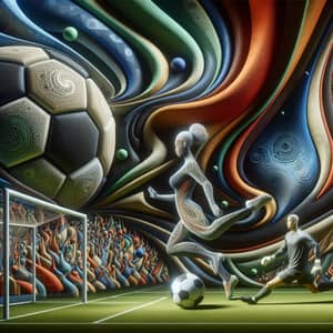 Abstract Soccer Players Artwork