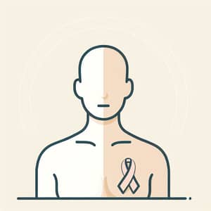 Minimalist Breast Cancer Patient Vector Diagram