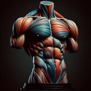 Dynamic Male Torso Digital Art - Muscular Showcase