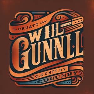 Will Gunnell Country Music Logo: Dynamic & Earthy Palette