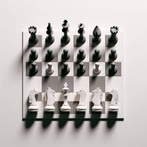 Minimalistic Chess Game Set Up - Simple, Abstraction, Understatement