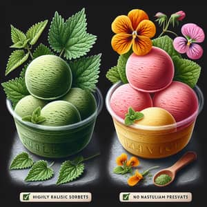 Realistic Nettles and Nasturtium Sorbet Flavors