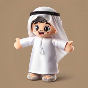 Cheerful Emirati Boy Plush Toy - Authentic Culture