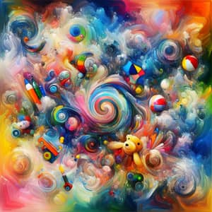 Vibrant Abstract Art for Kids | Innocent Playfulness & Joy