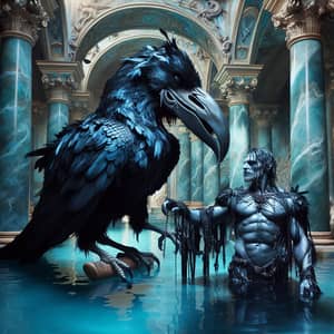 Corvus Corax and Konrad Kurze: A WH40K Bath Scene