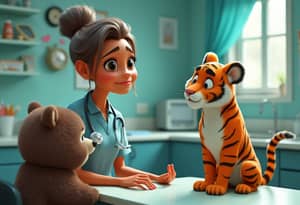 Vixen Welcomes Tiger and Bear at Medical Practice