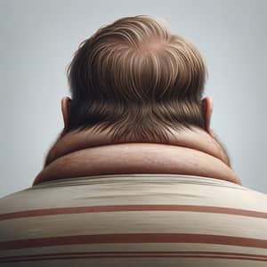 Elderly Rotund Gentleman | Short Brown Hair | Back View