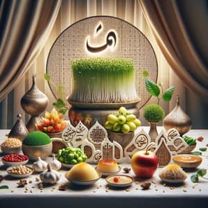 Beautiful and Festive Haft-Sin Spread for Persian New Year