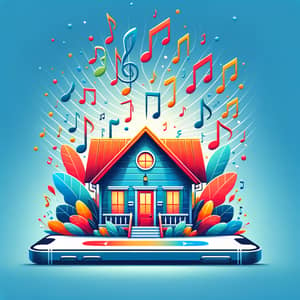 Colorful Music House Playlist Cover Design