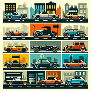 Cool Cars Pictogram: 12 Stylish Vehicles