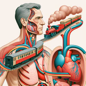 Toy Train Journey through Human Body to Heart