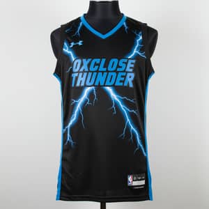 Oxclose Thunder Basketball Jersey - Electric Blue Design