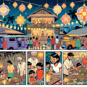 Christmas Eve in the Philippines: A Comic Strip Celebration