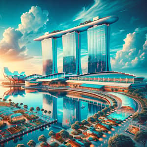 Marina Bay Sands Singapore - Architectural Marvel in Sunlit Sky