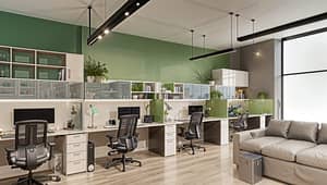 Modern Office Design with Ergonomic Workstations