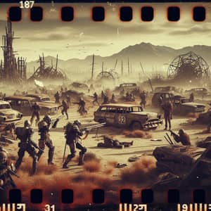 Dystopian Wasteland: A Post-Apocalyptic Scene