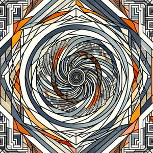 Spiraling Geometric Art: Symmetry & Balance