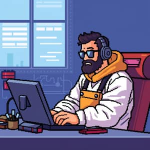 Pixel Art of a Developer - Creative Designs