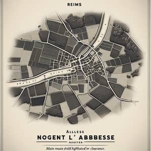 Nogent l'Abbesse Map: Location, Vineyards, Routes & Forest Areas