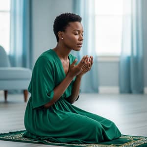 Black Woman Praying - Spiritual Reflection