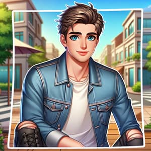 Urban Charm: Meet Jason, the Confident Male Character