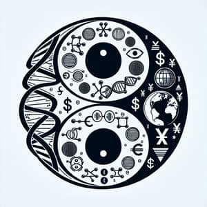 Simple Yin Yang Tattoo Design Influenced by Genetics, Biology & International Business