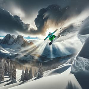 Spectacular Snowboarding Adventure in Winter Wonderland