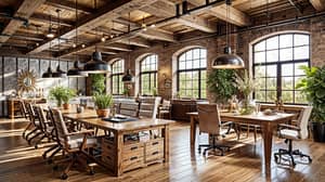 Rustic Coworking Space Interior Design Ideas