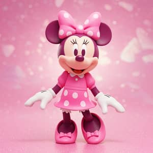 Pink Minnie Mouse with Iridescent Background