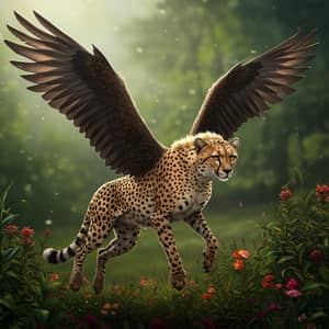 Unique Animal with Cheetah and Bear Features