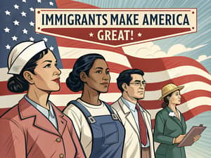 Immigrants Make America Great - 1930s Style Poster